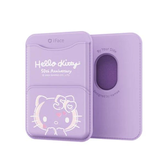 SANRIO IFACE MAGSYNQ CARD WALLET - HELLO KITTY 50TH ANNIVERSARY PURPLE