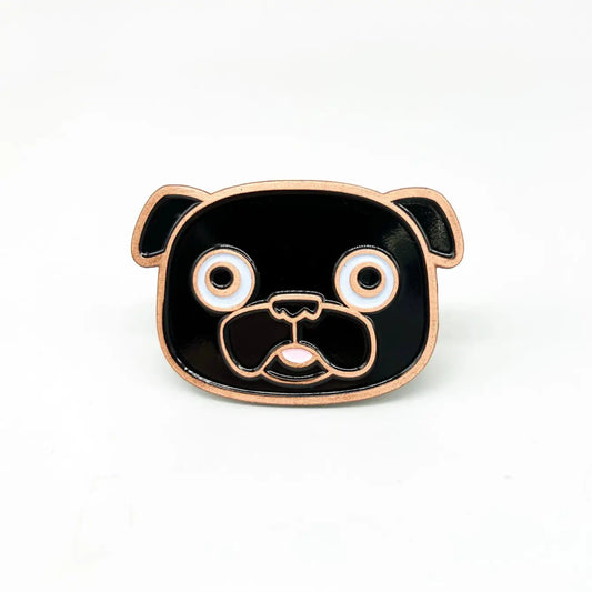 Black Pug Enamel Pin – 5 PACK - 1