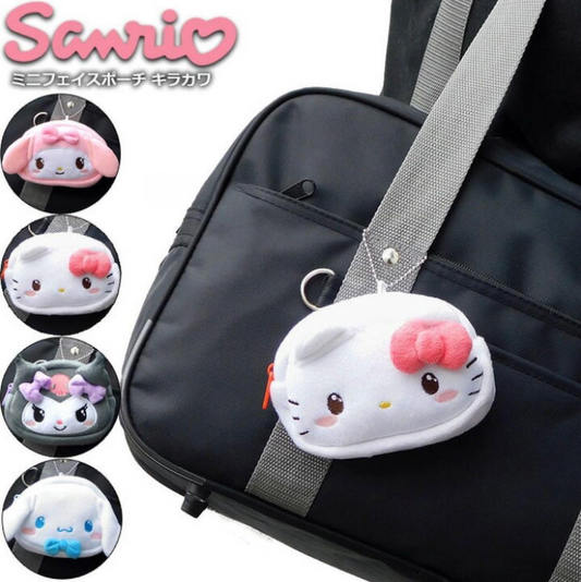 SANRIO Plush Face Pouch (Japan Edition) - 1
