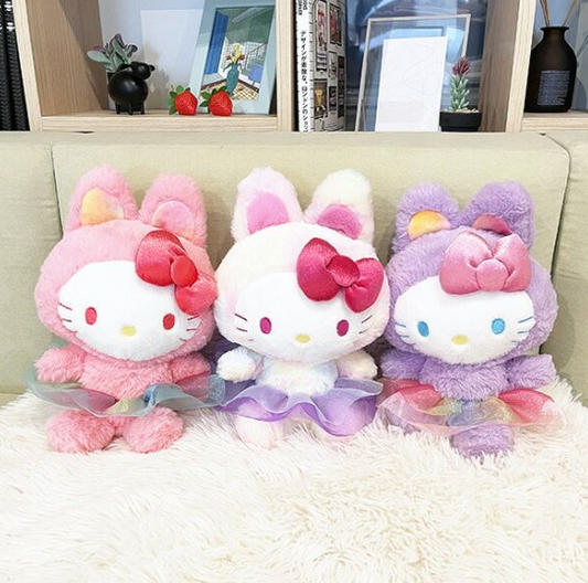 SANRIO Hello Kitty Plush Rainbow Bunny (Japan Edition) - 1