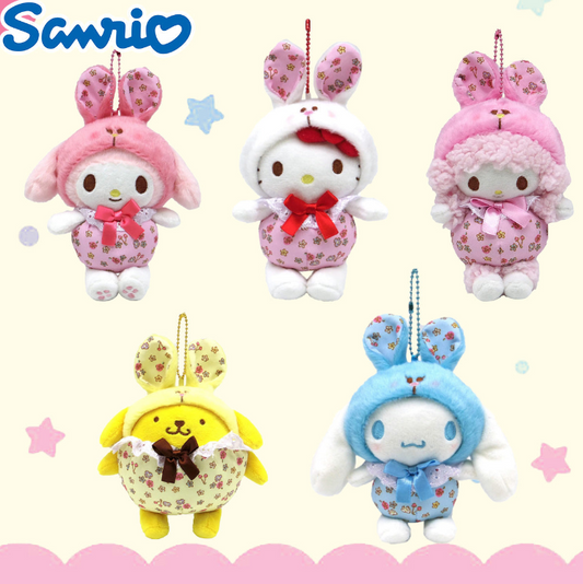 SANRIO Floral Rabbit Hanging Plush (Japan Edition) - 1