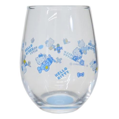 SANRIO Hello Kitty Glass Blue (Made In Japan) - 1