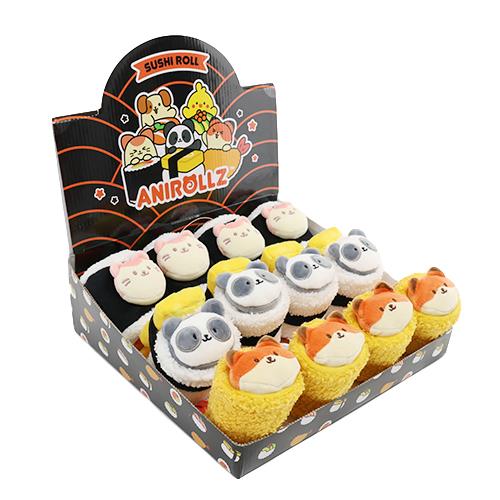 Anirollz - Sushi Plush Keychain 12-Set PDQ (Maki, Tamago, Tempura)