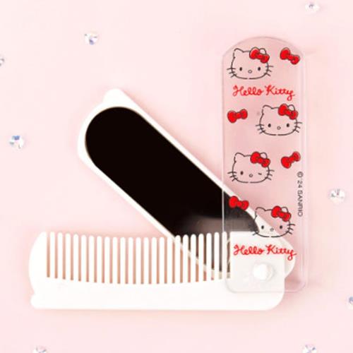 SANRIO FOLDING MIRROR & COMB SET - HELLO KITTY