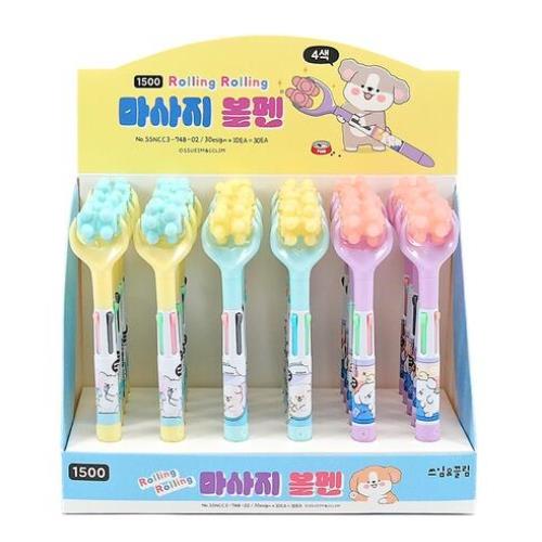 SLEEPING DOG 4 COLOR MASSAGE BALL POINT PEN