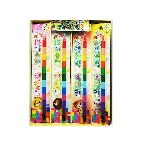 12 COLOR BLOCK CRAYON