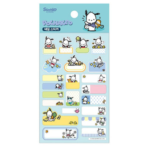 SANRIO CHARACTERS NAME STICKER - POCHACCO 19 CM X 9.5 CM