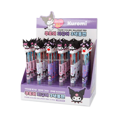 SANRIO FIGURE 3 COLOR BALLPOINT PEN - KUROMI