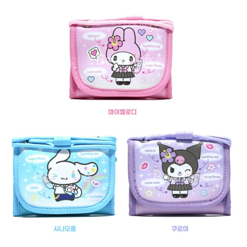 SANRIO CHARACTERS VELCRO NECKLACE WALLET