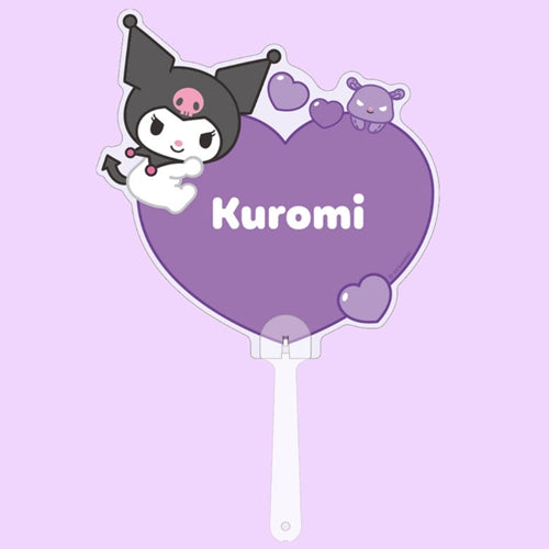 SANRIO CHARACTERS HEART HANDY FAN - KUROMI