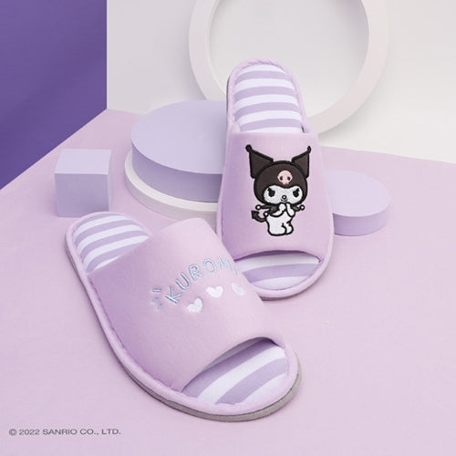 SANRIO STRIPE SLIPPERS - KUROMI