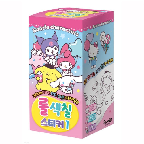 SANRIO CHARACTERS ROLL COLORING STICKER V1