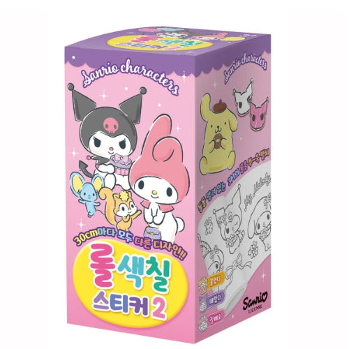 SANRIO CHARACTERS ROLL COLORING STICKER V2