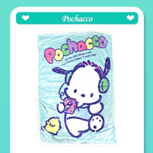 SANRIO POSTER FLEECE THROW BLANKET - POCHACCO 110CMX78CM