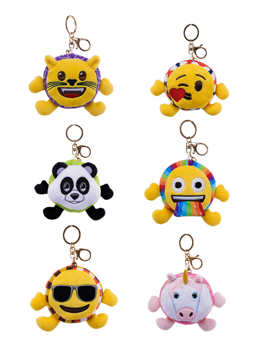 SHSES2 - emojiTM Fluffy Stacked Series 2- 4 inch Plush Keychain