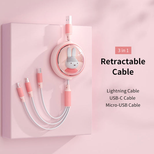 Miffy 3-in-1 Retractable Cable CC04