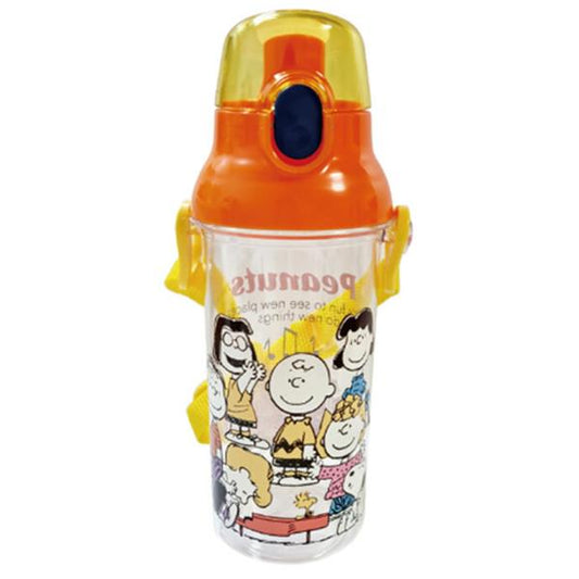 PEANUTS SNOOPY CLEAR ONE TOUCH WATER BOTTLE 480ML