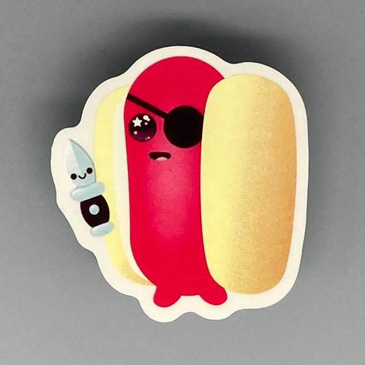 Cute Diabolical Hot Dog Sticker – 10 PACK - 1