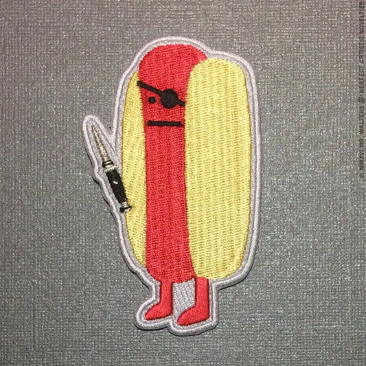 Diabolical Hot Dog Embroidered Patch – 5 PACK - 1