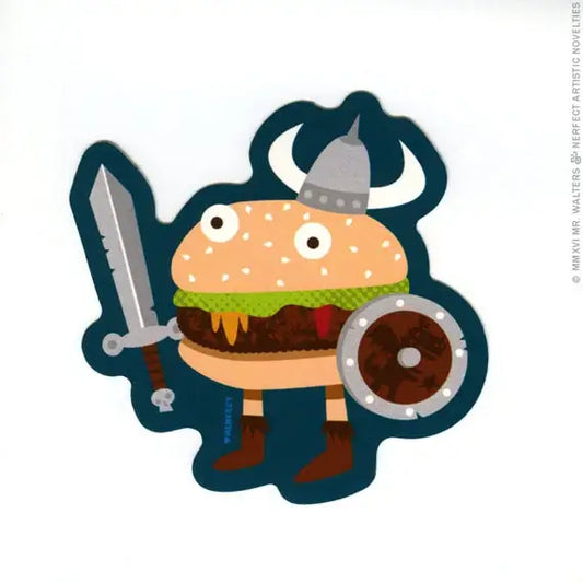 Fantasy Warrior Hamburger Sticker – 10 PACK - 1