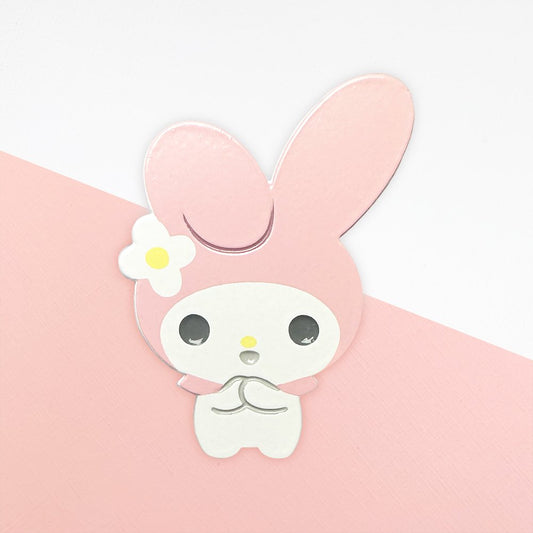 Kawaii Pink Bunny Enamel Pin - 1