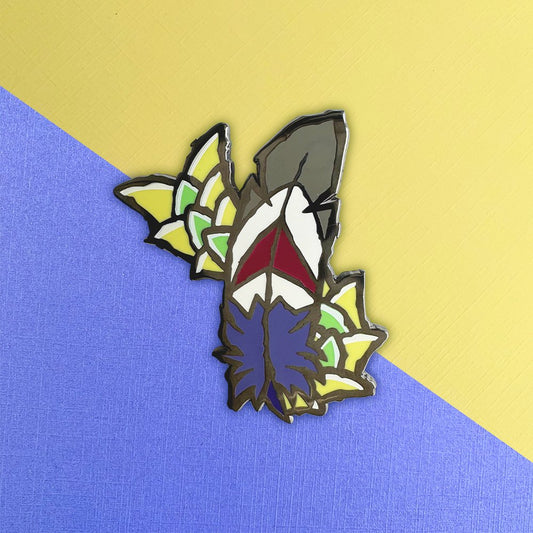 Helmaroc King Feather Enamel Pin - 1