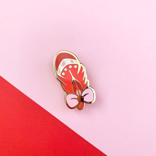 Celeste Feather Enamel Pin - 1