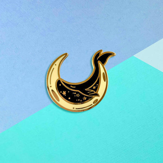 Underwater Skies Whale Enamel Pin - 1