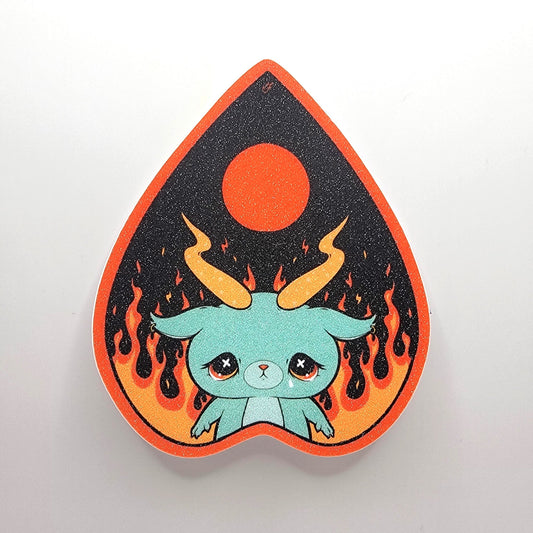 Go To Hell (Teal) - Glitter Sticker - 1