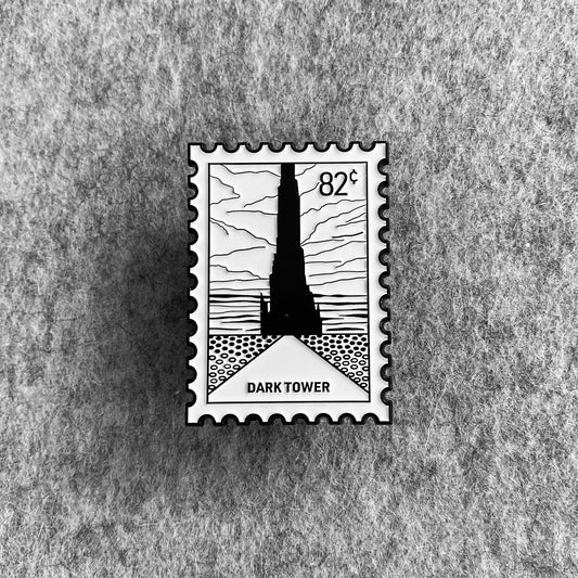 Dark Tower Stamp-Series Enamel Pin – The Tower, Roses & Epic Fantasy Collectible 🌹🏰