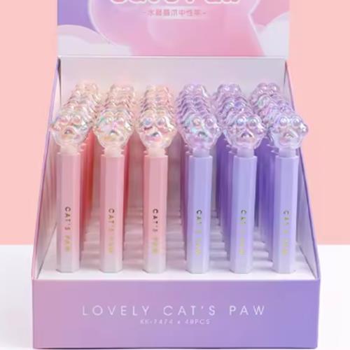 CRYSTAL CAT PAW GEL PEN