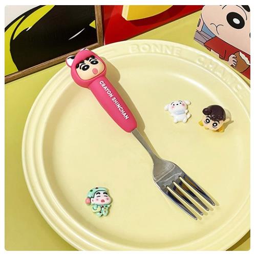 CRAYON SHIN CHAN FIGURE FORK - HOT PINK