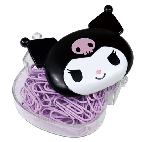 SANRIO COLOR CLIP WITH FACE CASE - KUROMI