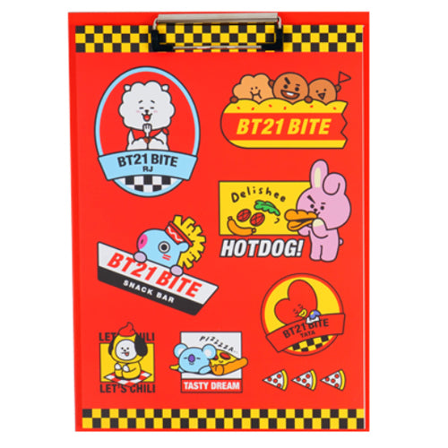 BT21 CLIPBOARD + MEMO PAD SET - RED