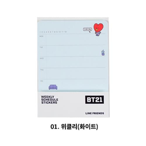 BT21 WEEKLY DIARY STICKER