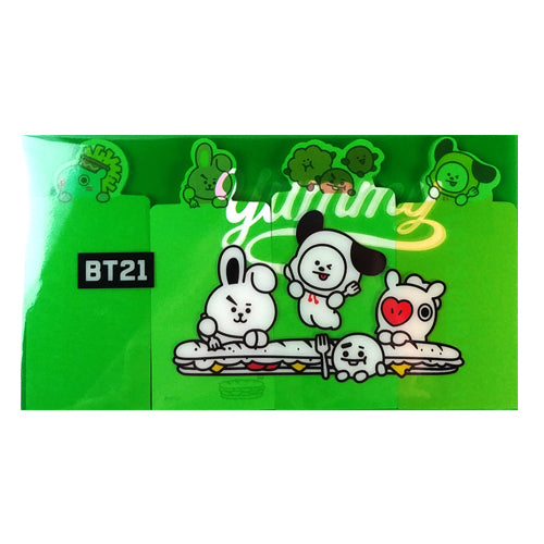 BT21 NEW STYLE STICKY MEMO PAD GREEN