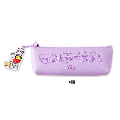 BT21 TRIANGULAR PENCIL POUCH - PURPLE