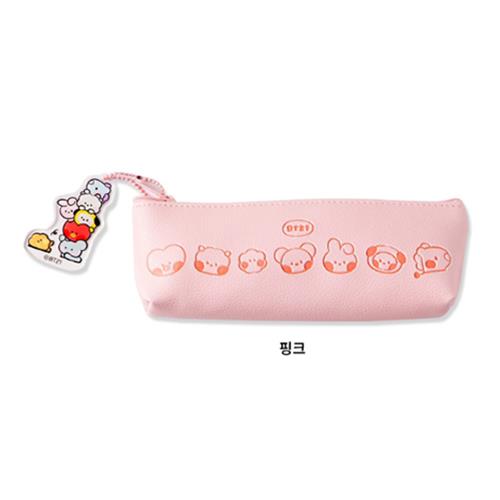 BT21 TRIANGULAR PENCIL POUCH - PINK