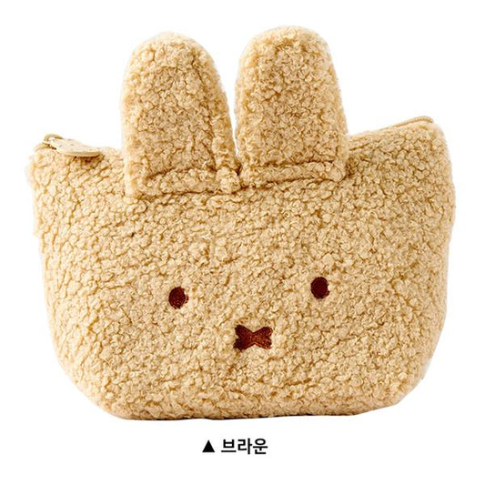 MIFFY FACE SLIM CURLY TEXTURE POUCH - BEIGE