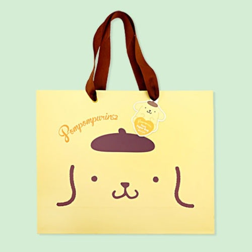 SANRIO CHARACTERS FACE SHOPPING BAG - POMPOMPURIN 32 CM X 10 CM X 26 CM