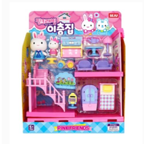 PINK RABBIT TWO STORY HOUSE PLAYSET
