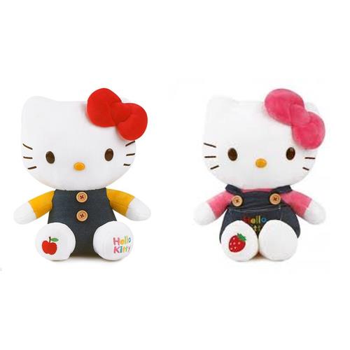 HELLO KITTY DENIM 25CM PLUSH