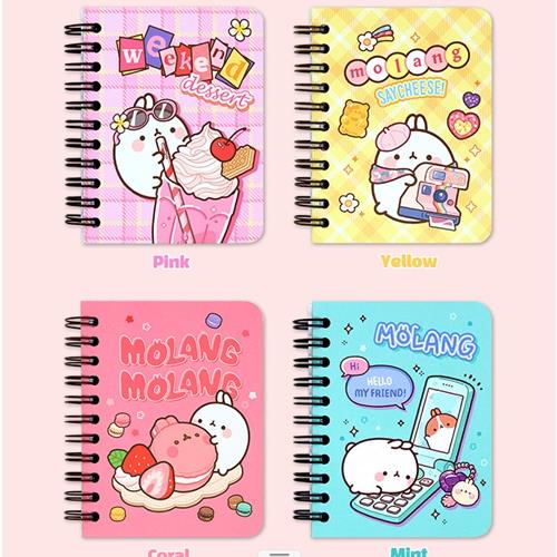 MOLANG DOUBLE LEFT BOUNDED NOTEBOOK 10CM X 8CM