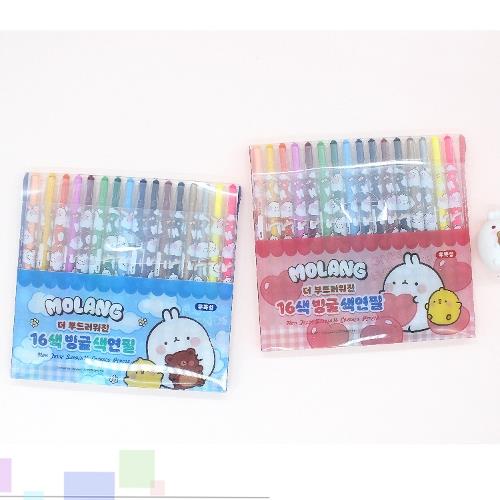 MOLANG 16 COLOR TWIST CRAYON SET