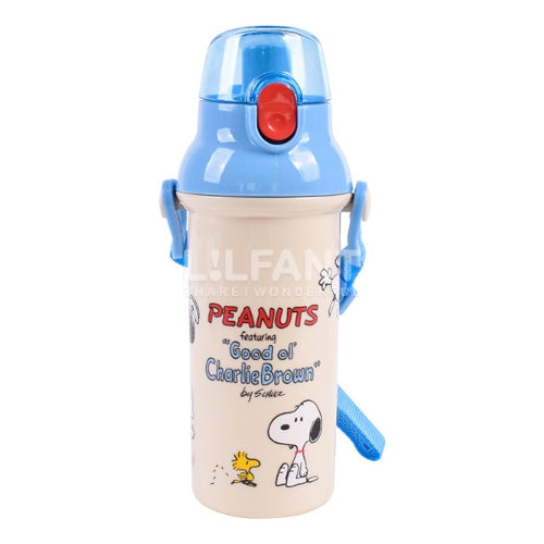 PEANUTS SNOOPY ANCHOR ONE TOUCH SHOULDER STRAP WATER BOTTLE 9.3 CM X 7.8 CM X 21 CM