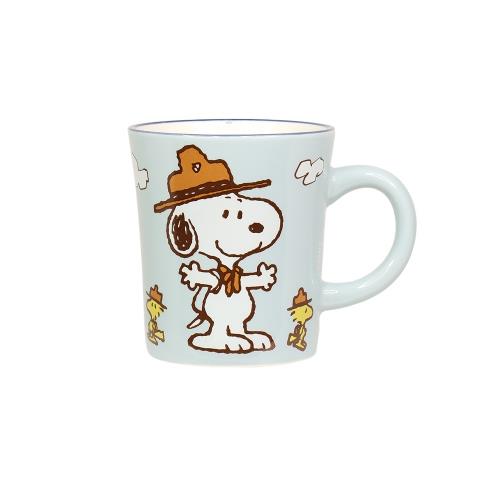 PEANUTS SNOOPY POTTER HANDLE MUG - MINT BLUE 10.2 OZ