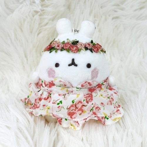 MOLANG SEASONAL PLUSH KEYCHAIN - FLOWER DRESS 10CM