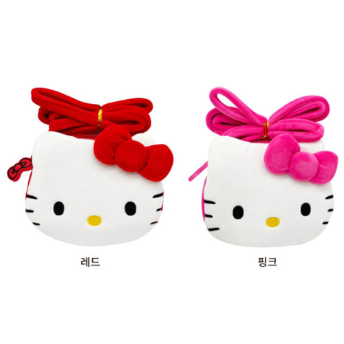HELLO KITTY FACE CROSSBODY BAG 13.3CM X 16.5CM X 1.5CM