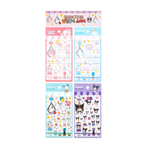 SANRIO CHARACTERS CLAW MACHINE STICKER