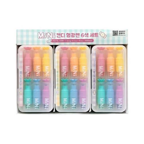 MINI CANDY HIGHLIGHTER 6PCS SET